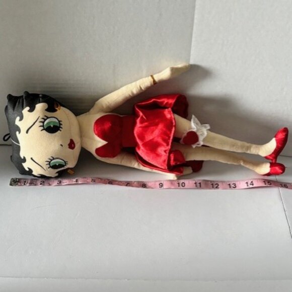 Classic Red Betty Boop Plush 16” 1999 Kelly Toy Red Dress Heart Garter Stand - Picture 5 of 13